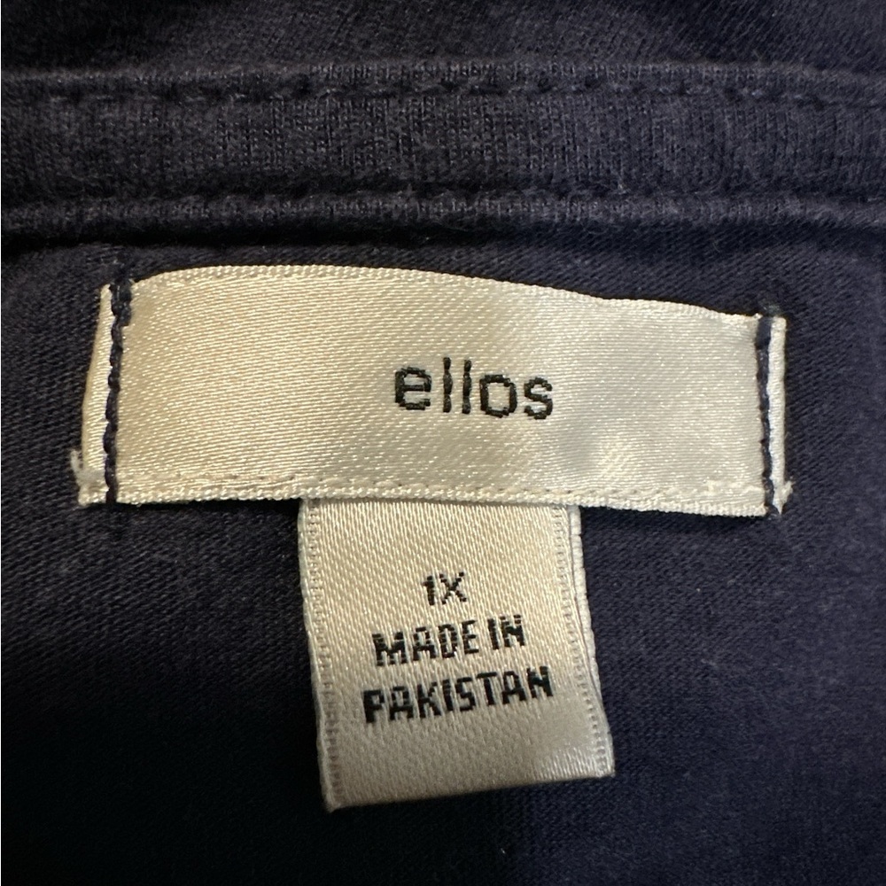 Ellos Blue Short Sleeve Smocked Tunic - Picture 5 of 6